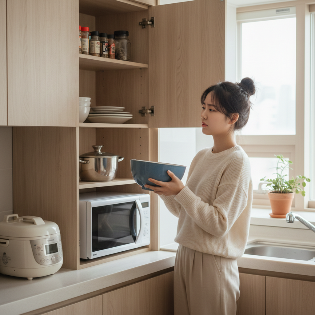 주방에서 청소 서비스